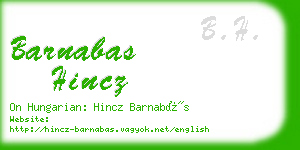 barnabas hincz business card